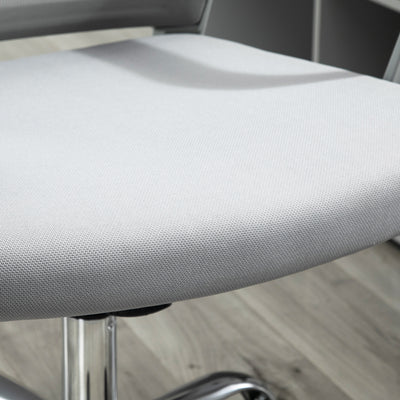 Vinsetto Ergonomic Desk Chair Mesh Office Chair with Adjustable Height Armrest and 360\'c2\'b0 Swivel Castor Wheels Grey 