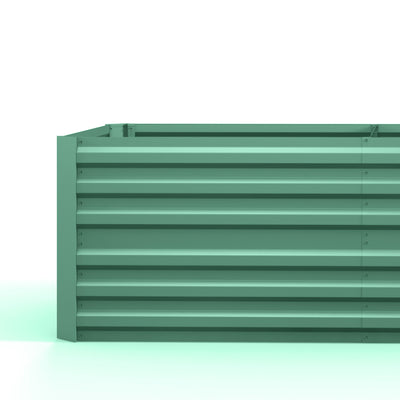 Outsunny Raised Beds for Garden, Galvanised Steel Outdoor Planters with Multi-reinforced Rods, 180 x 90 x 59 cm, Light Green 