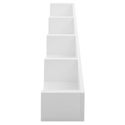 HOMCOM Wall Mount 84 CD / 56 DVD/Blu-ray/ Media Storage Rack 4 Cubes Wooden Shelf Organizer Unit Bookcase Display (White) 
