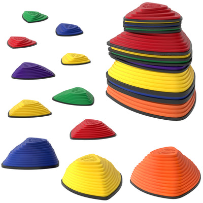 AIYAPLAY 11-Piece Stepping Stones for Kids, Stackable Sensory Toys Outdoor Indoor, Obstacle Course for Balance and Motor Skills 