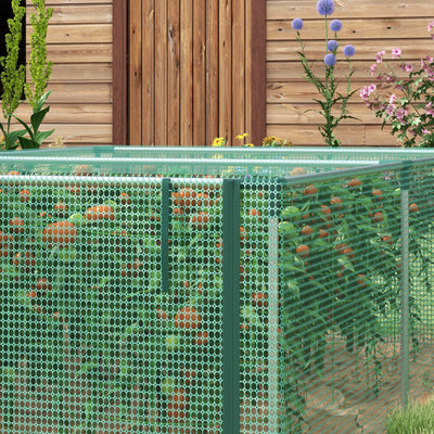 Outsunny 8' x 4' Plant Protection Cage, with Door, Green 