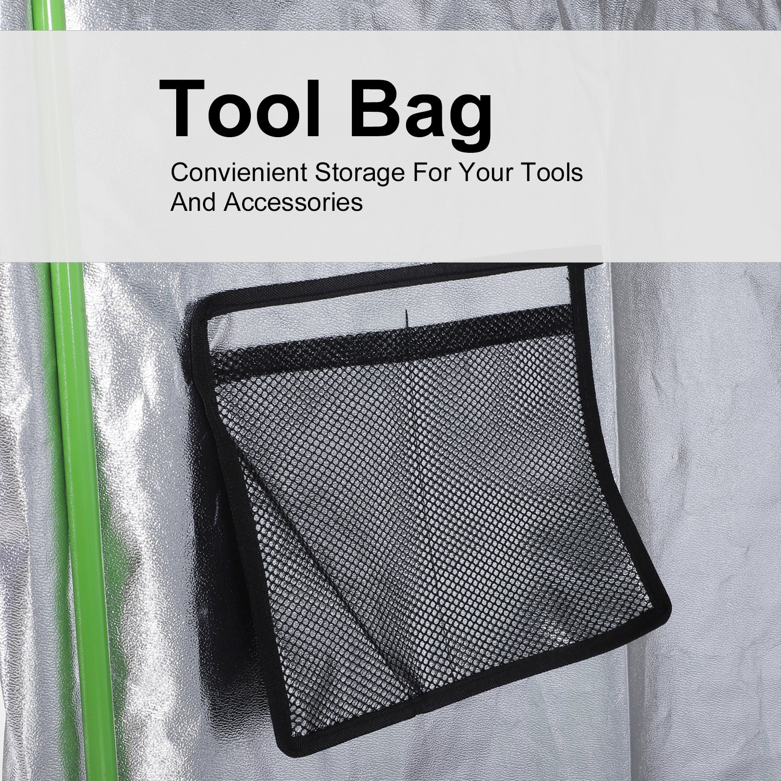 Outsunny Grow Tent Reflective Mylar Hydroponic with Adjustable Vents and Floor Tray for Indoor Plant Growing, 80 x 80 x 160 cm (31.5" x 31.5" x 63") 