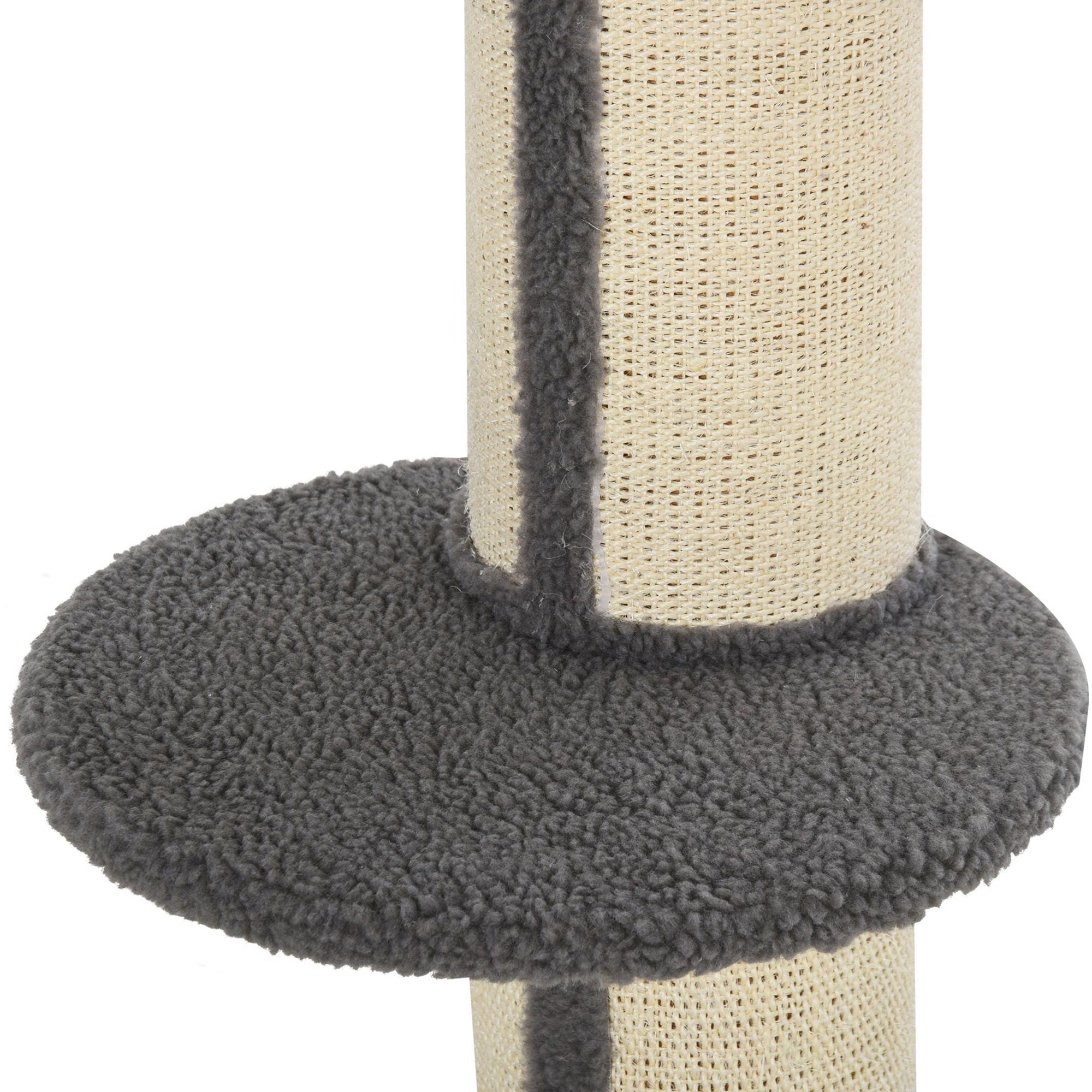 PawHut 91cm Cat Tower Scratching Posts Cat Tree for Indoor Cats Kitten Activity Centre Grey 