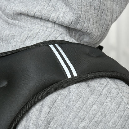 HOMCOM 10KG Weighted Vest, Running Weight Vest with Adjustable Straps, Convenient Pocket and Reflective Strips, for Men and Women Cardio Exercise Strength Training Workout