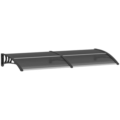 Outsunny Door Canopy Awning Outdoor Window Rain Shelter Cover for Front/Back Door Porch Black 196 x 75cm 