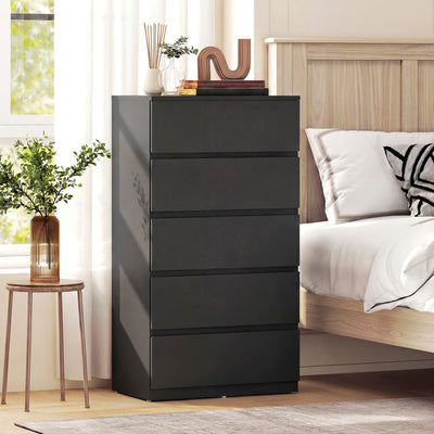 HOMCOM Chest of Drawers, 5-Drawer Storage Cabinets, Modern Dresser, Storage Drawer Unit for Bedroom 