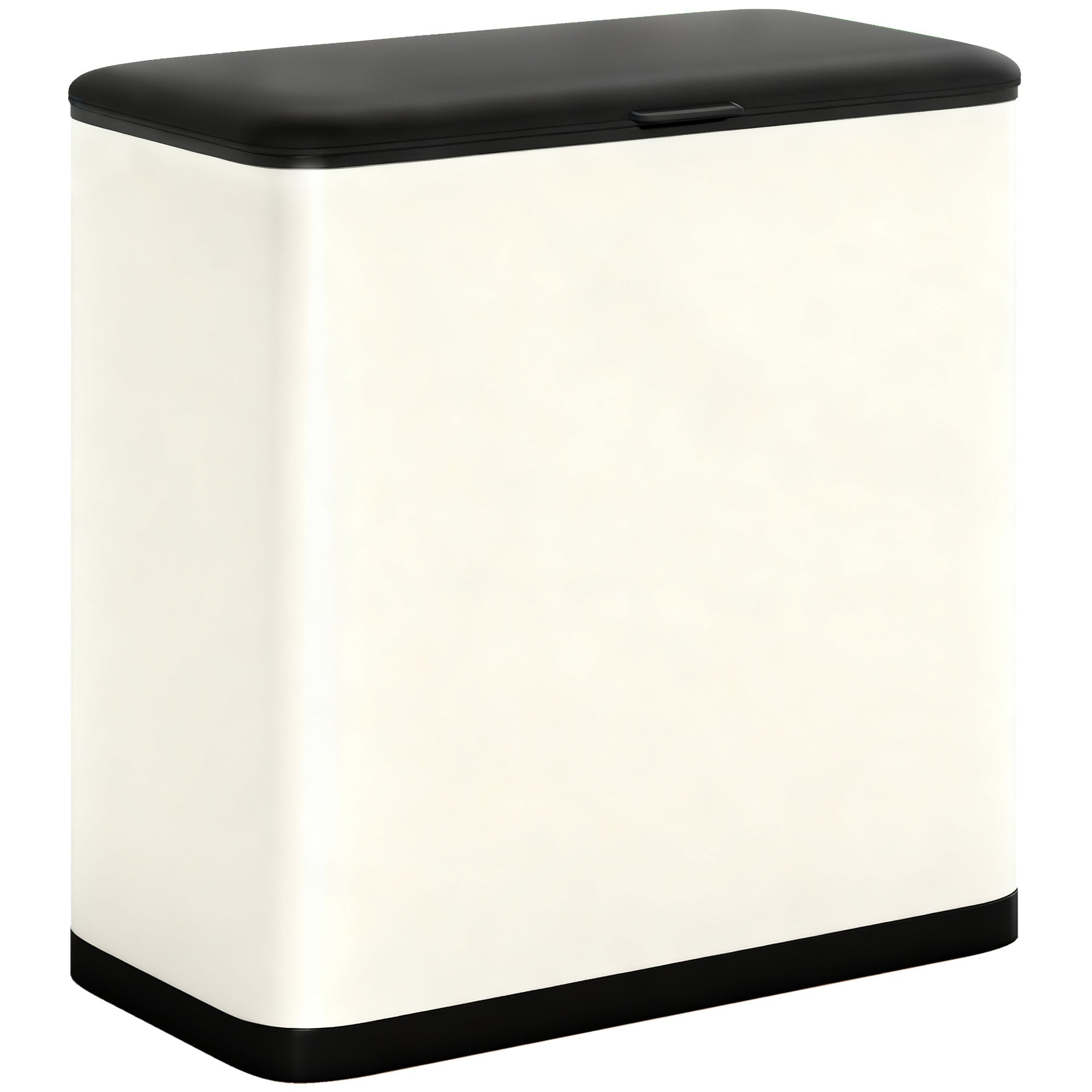 HOMCOM 8L Hanging Kitchen Bin, Rubbish bin with Lid and Removable Inner Bucket for Kitchen Cabinet Door, Under Sink, Office 