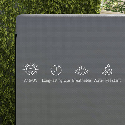Outsunny Patio 3 Seater Swing Chair Bench Cover Outdoor Garden Furniture Rain Protection Cover Protector Waterproof Anti-UV, 215L x 155W x 150Hcm, Dark Grey 