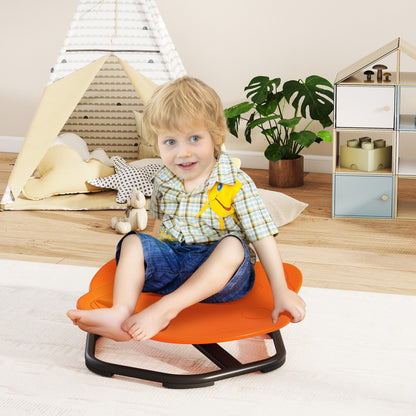 AIYAPLAY Planet-Shaped-kids Swivel Chair, Sensory Spinning Chair for Balance, Coordination Training, Orange
