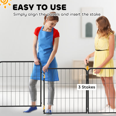 PawHut 2 Piece Dog Pen Expansion Pack for 60cm High Animal Pen with 3 Connecting Stakes 