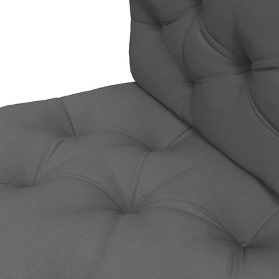 Outsunny 2 Seater Pallet Seat Cushions Back Pillows Replacement, Patio Chair Cushions Set for Indoor Outdoor, Charcoal Grey 