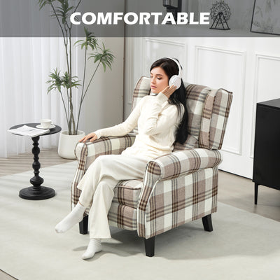 HOMCOM 160\'c2\'b0 Reclining Armchair, with Footrest - Brown 