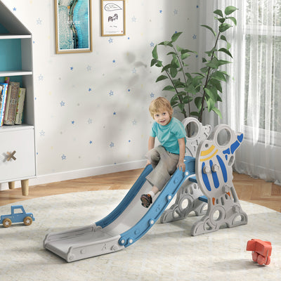 AIYAPLAY Space-Themed Baby Slide, Indoor Freestanding Kids Slide, for Ages 1.5-3 Years - Blue 