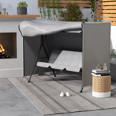 Outsunny 205 x 124cm Three-Seater Swing Chair Protective Cover Grey 