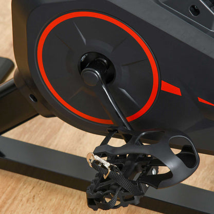 HOMCOM Indoor Upright Exercise Bike Machine, with Adjustable Seat, Resistance, Handlebar, LCD Display