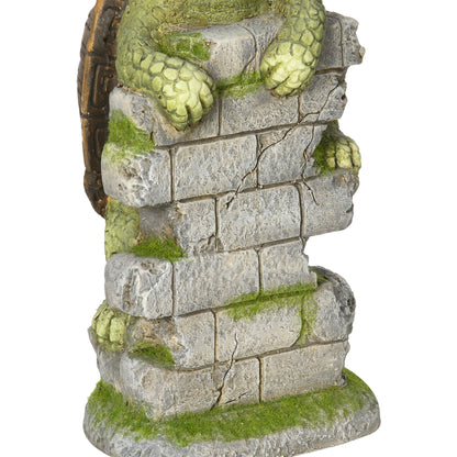 Outsunny Vivid Tortoise Art Sculpture with Solar LED Light, Colourful Garden\'c2\'a0Statue, Outdoor Ornament Home Decoration for Porch, Deck, Grass