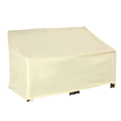 Outsunny 600D Oxford Cloth Furniture Cover, 2 Seater Sofa Protector for Garden Patio, Outdoor, Waterproof, Beige, 140L x 84W x 56/94H cm 