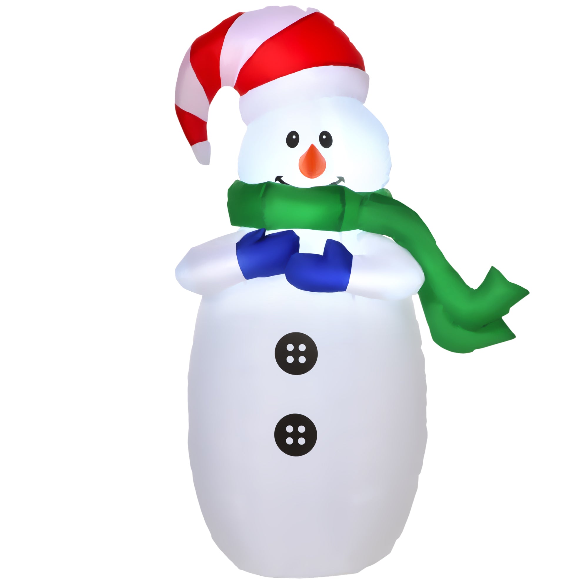 HOMCOM 4ft Inflatable Standing Christmas Decoration Large Waterproof Snowman with LED and Inflator 