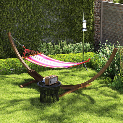 Outsunny 3.25m Wooden Hammock Stand Universal Fit Garden Picnic Camp Accessories, Brown 