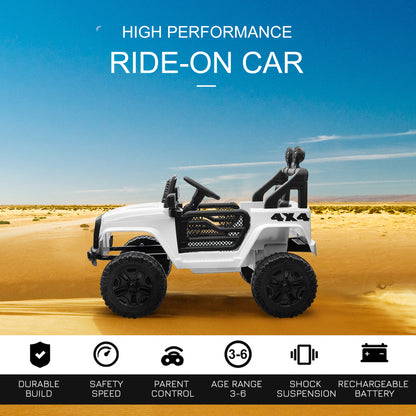 HOMCOM 12V Kids Electric Ride On Car Truck Toy SUV with Remote Control for 3-6 Yrs 