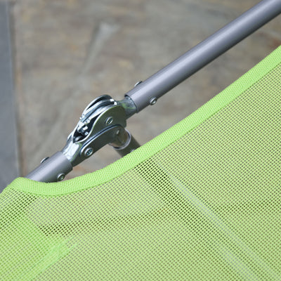 Outsunny Single Folding Sun Lounger - Green 