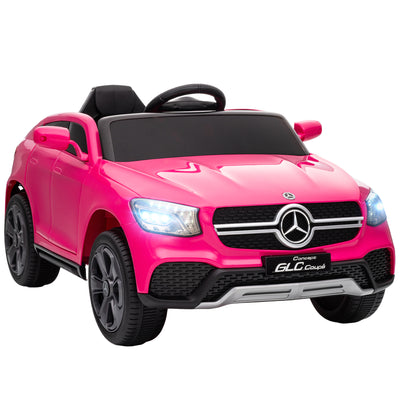 AIYAPLAY Mercedes-Benz GLC Licensed Kids Ride on Car with Remote Control, Soft Start, MP3, LED Headlights, Pink 