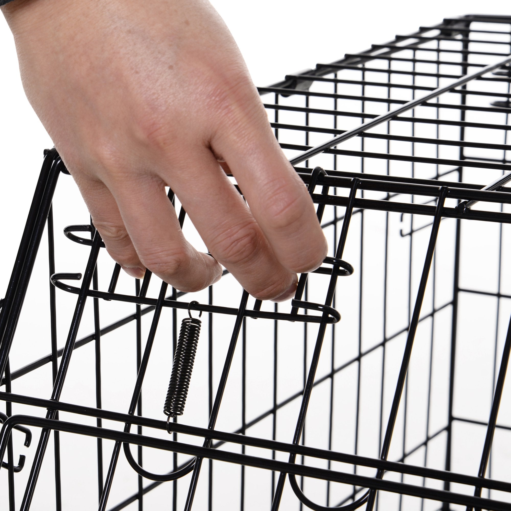 Pawhut Trapeze Collapsible Dog Pet Travel Box Cage Removable Tray 77 x 47 x 55cm 