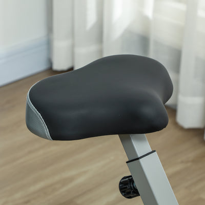 SPORTNOW Folding and Quiet Exercise Bike with 8-Level Magnetic Resistance and Heart Rate Sensor, for Home Gym, Black and Grey 