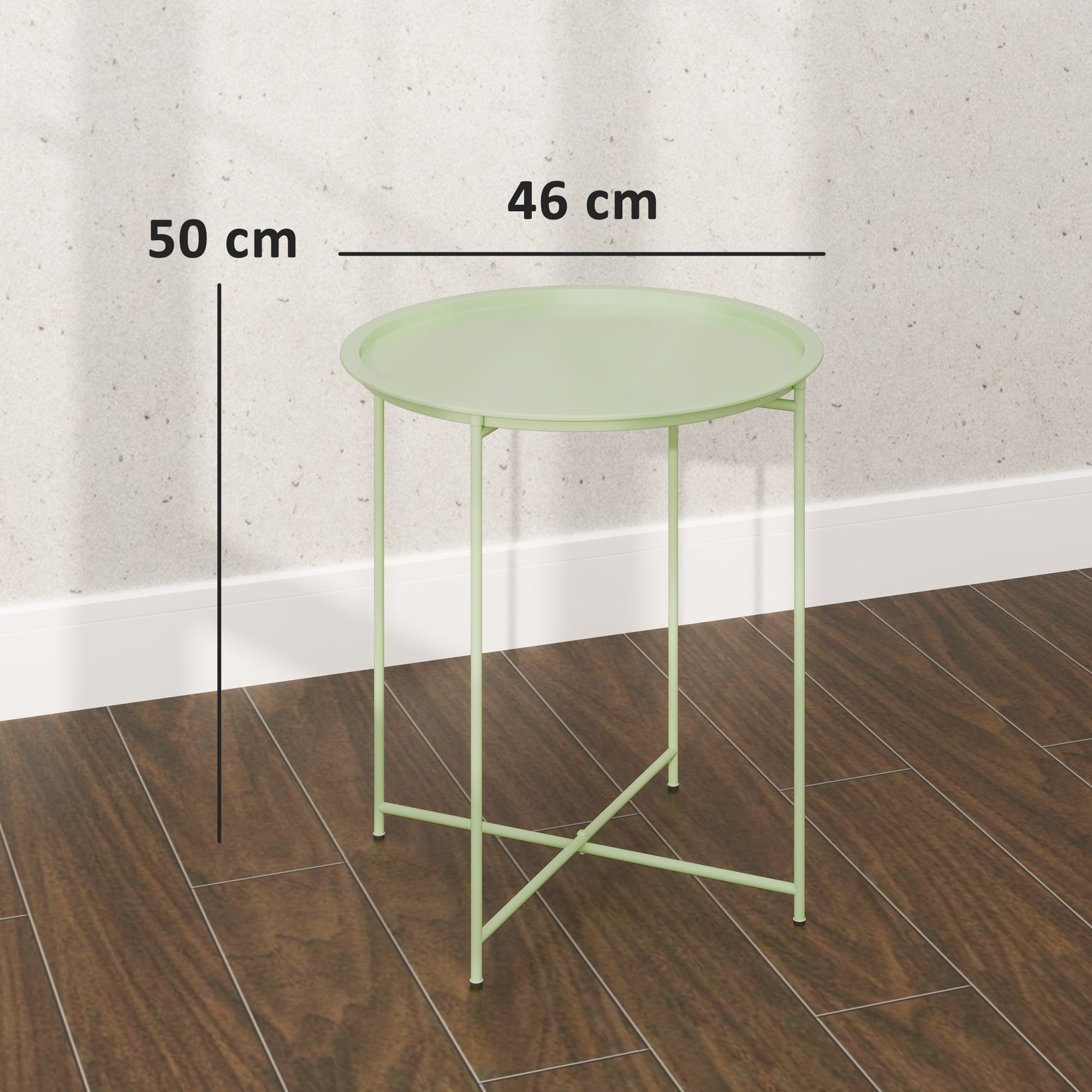 Outsunny Steel Removable Tray Top Garden Table - Green 