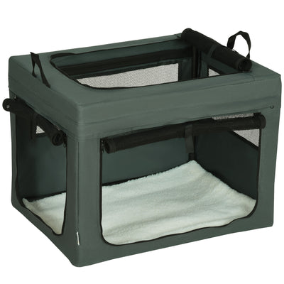 PawHut 69cm Pet Carrier, with Cushion, for Miniature and Small Dogs - Grey 