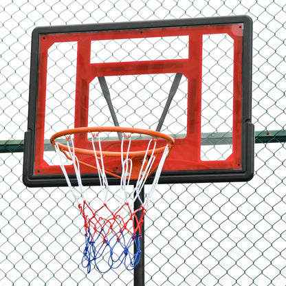 HOMCOM Portable Basketball Hoop Stand 160-210cm Adjustable Height Sturdy Rim Hoop w/ Large Wheels Stable Base & Net Free Standing 