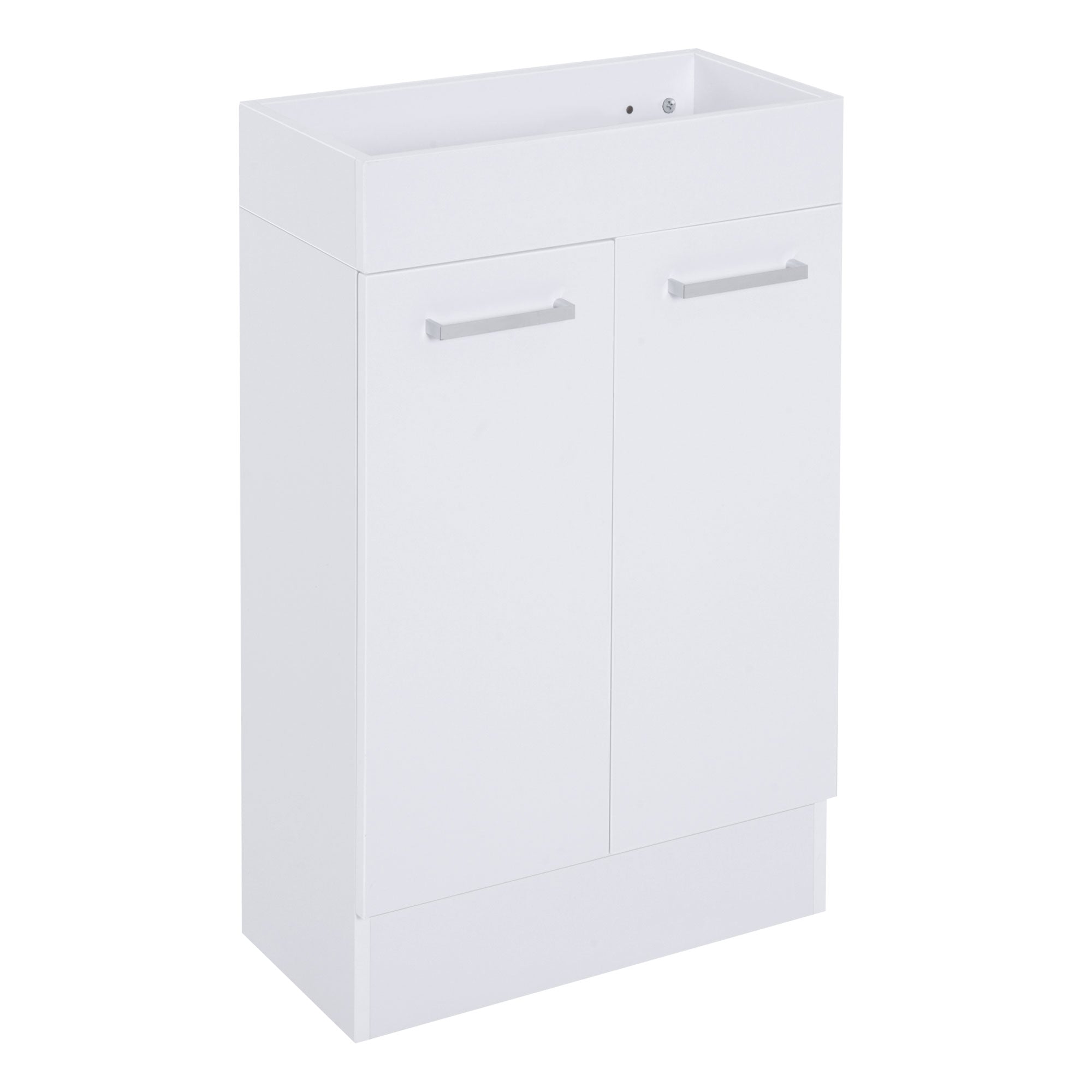 kleankin Under Sink Bathroom Vanity Unit Ceramic Basin Sink Cloakroom Storage Cabinet Home Furniture 