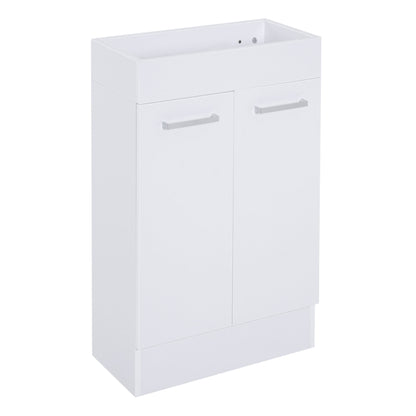 kleankin Under Sink Bathroom Vanity Unit Ceramic Basin Sink Cloakroom Storage Cabinet Home Furniture 