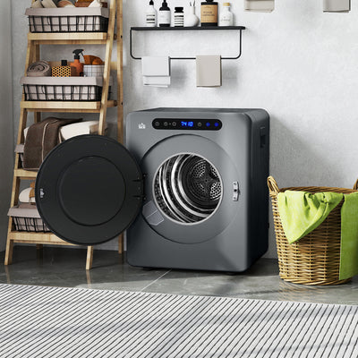HOMCOM 4kg Compact 40-60℃  Tumble Dryer - Grey 