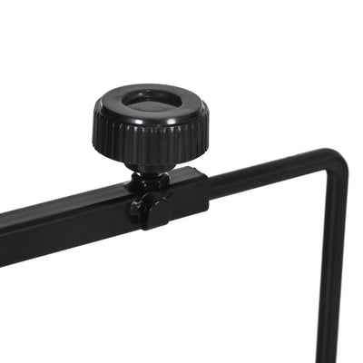 PawHut Adjustable Height and Length Reptile Lamp Stand Holder with Hook Hanging, Base - Black 