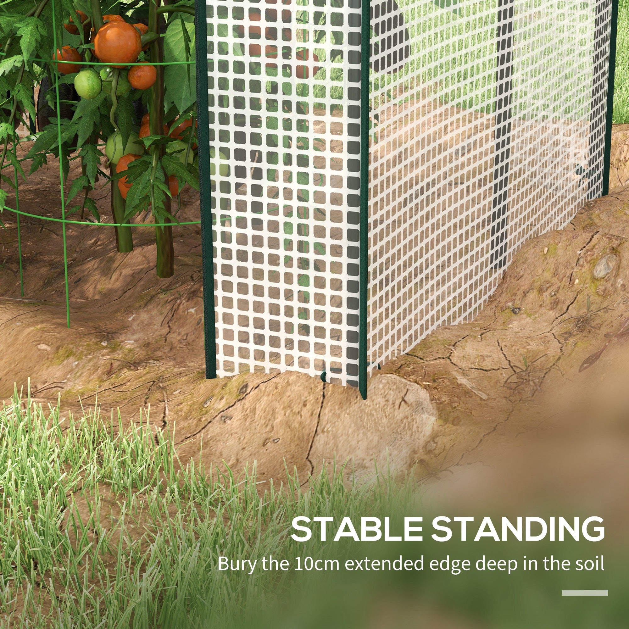 Outsunny Green House, Mini Greenhouse with 2 Roll-up Doors, Vent Holes and Reinforced Cover, 100 x 80 x 150cm 