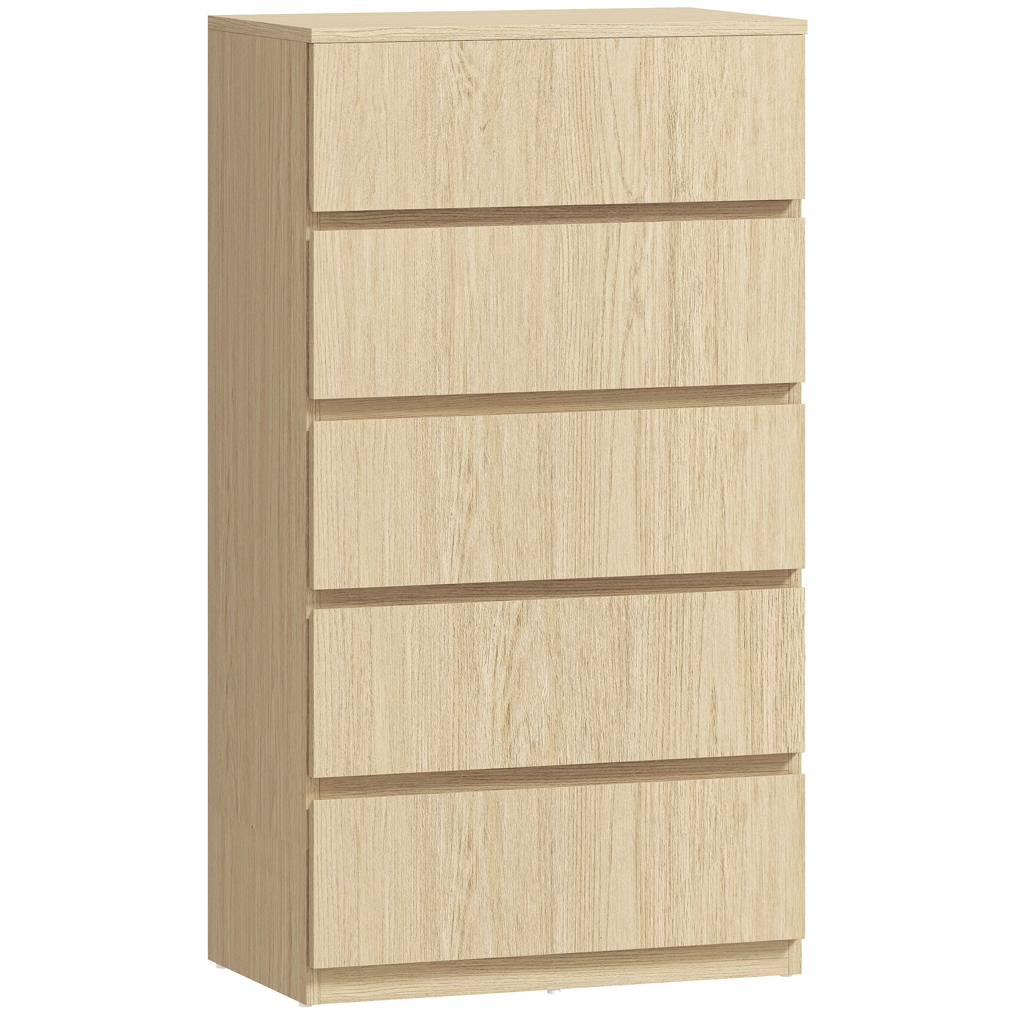 HOMCOM Chest of Drawers, 5-Drawer Storage Cabinets, Modern Dresser, Storage Drawer Unit for Bedroom 