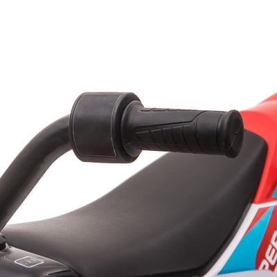 HOMCOM 12V Kids Electric Motorcycle Ride-On, with Training Wheels, for Ages 3-6 Years - Red 