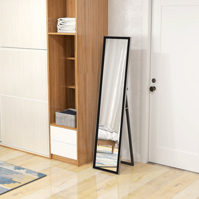 HOMCOM Glitter Frame Full-Length Mirror - Black 