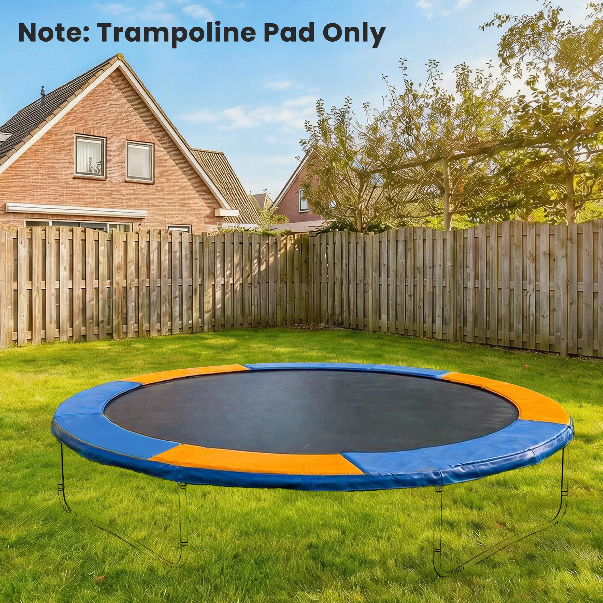 HOMCOM 8FT Trampoline Spring Cover, Plastic Trampoline Pad Replacement Safety Guard, Yellow and Blue 