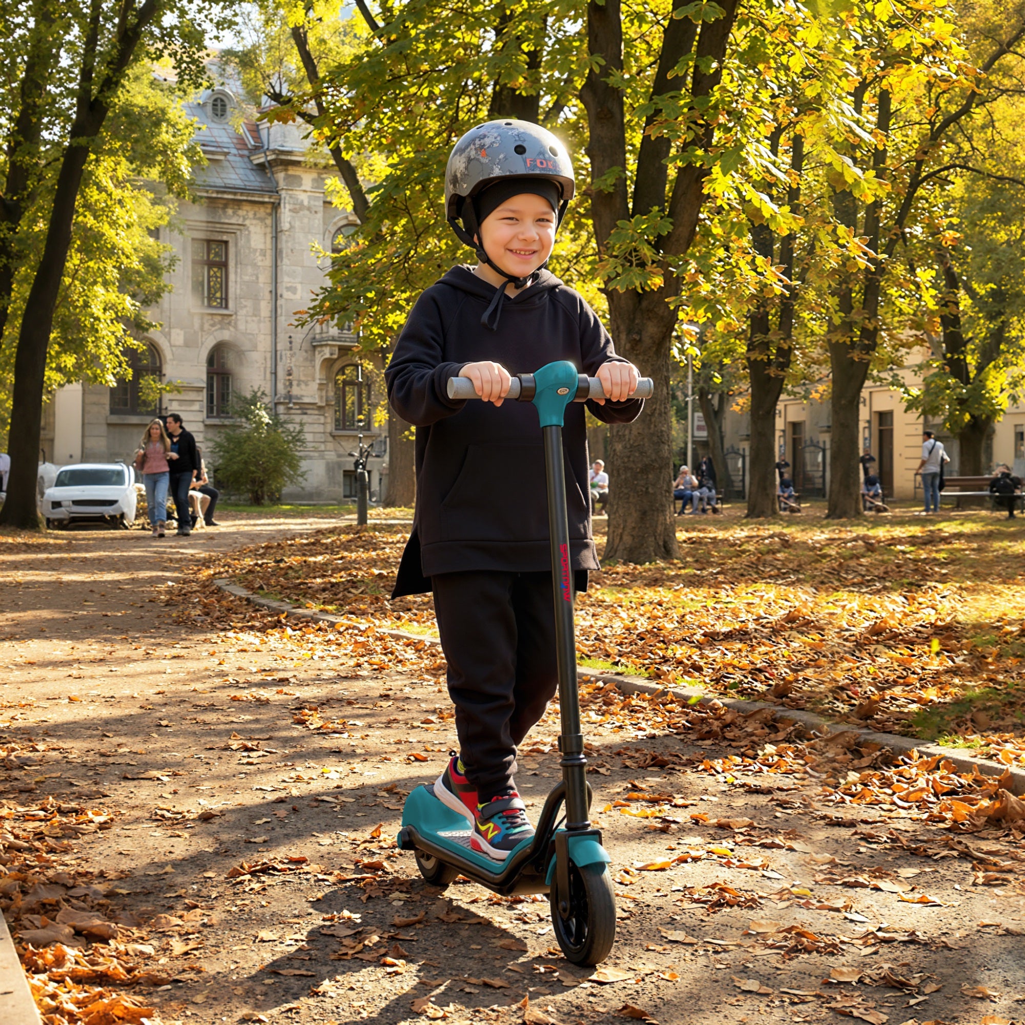 SPORTNOW Electric Scooter for Kids, with LED Display, Green 