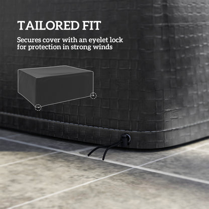 Outsunny Garden Furniture Cover, Waterproof Anti-UV Large Protective Patio Set Covers, 235 x 190 x 90cm, Black 