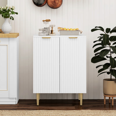 HOMCOM Adjustable Shelf Sideboard - White 
