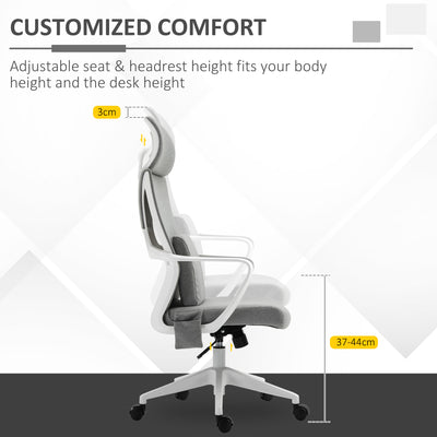 Vinsetto Massage Pillow Office Chair - Grey 