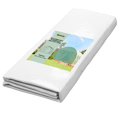 Outsunny 4 x 3 x 2m Polytunnel Greenhouse Replacement Cover ONLY Winter Garden Plant PE Cover for Tunnel Walk-in Greenhouse with Roll-up Windows Door Outdoor, Green 