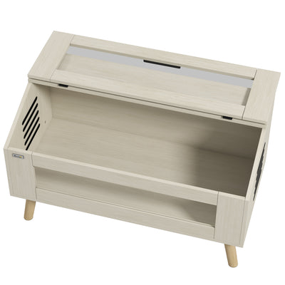 PawHut 140L Vivarium for Snakes, Lizards, Horned Frogs, Chameleons, Hamsters, Gerbils with Tempered Glass Windows 