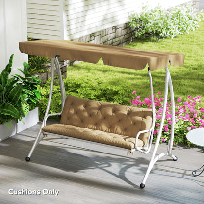 Outsunny Three-Seater Bench Cushion - Khaki 