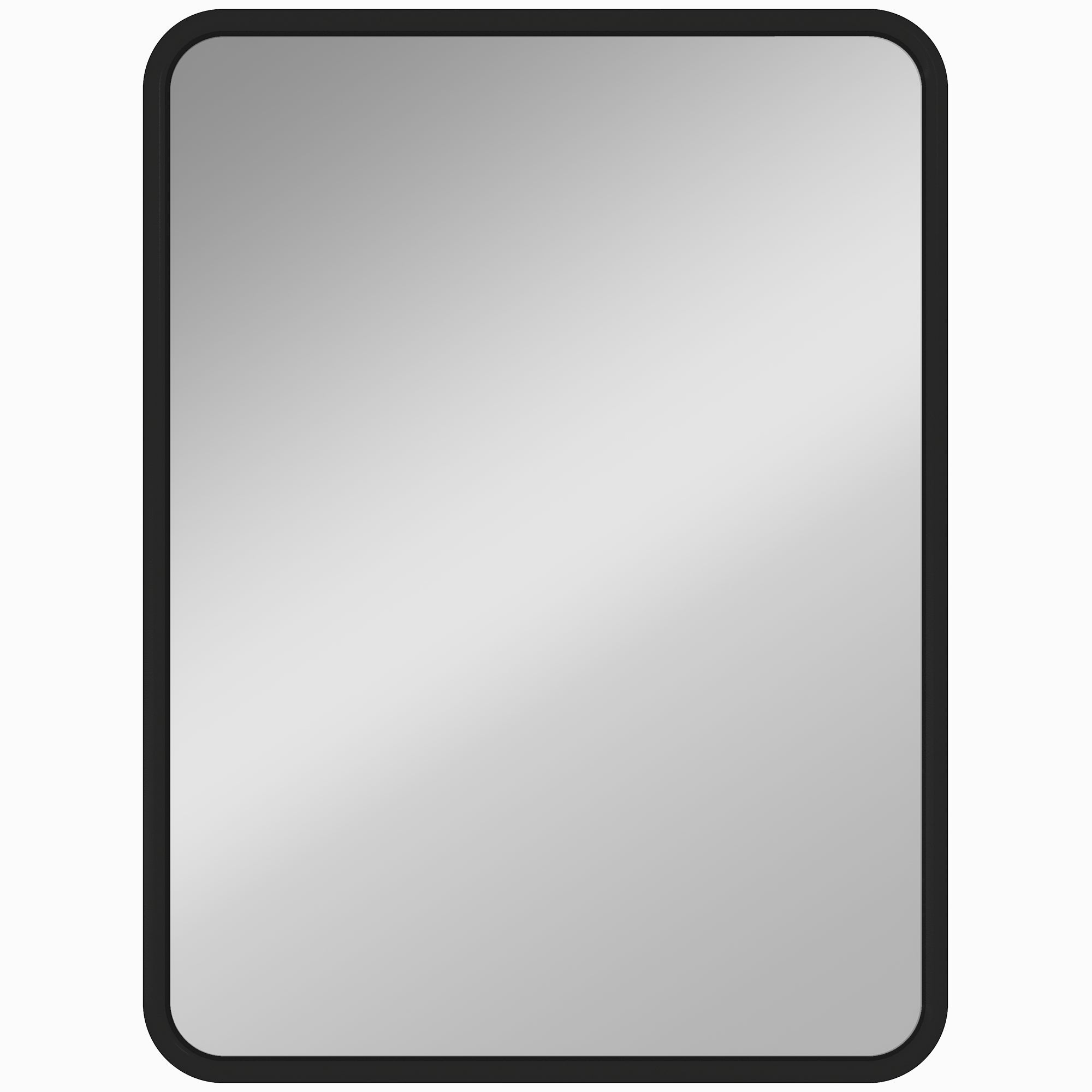 HOMCOM Rectangular Wall Mirror with HD Glass - Black 