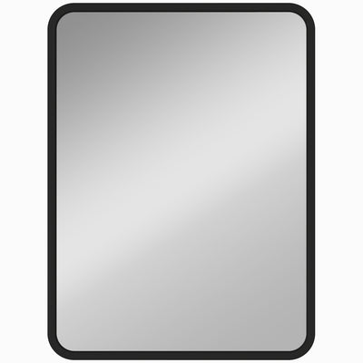 HOMCOM Rectangular Wall Mirror with HD Glass - Black 