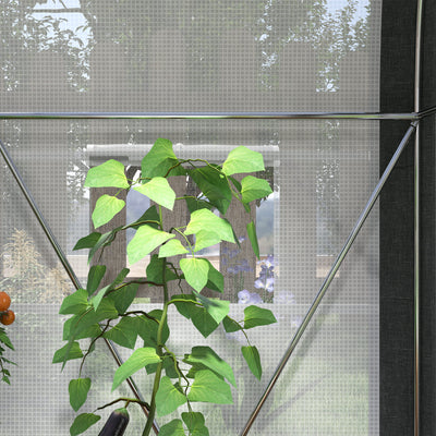 Outsunny 3 x 2(m) Walk-In Tunnel Greenhouse, with Accessories - White 